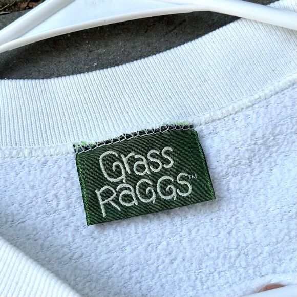 Rare Retro Graphic Hippie Chic Sweatshirt 90s Grass Raggs Sunflower Pullover - Picture 3 of 6